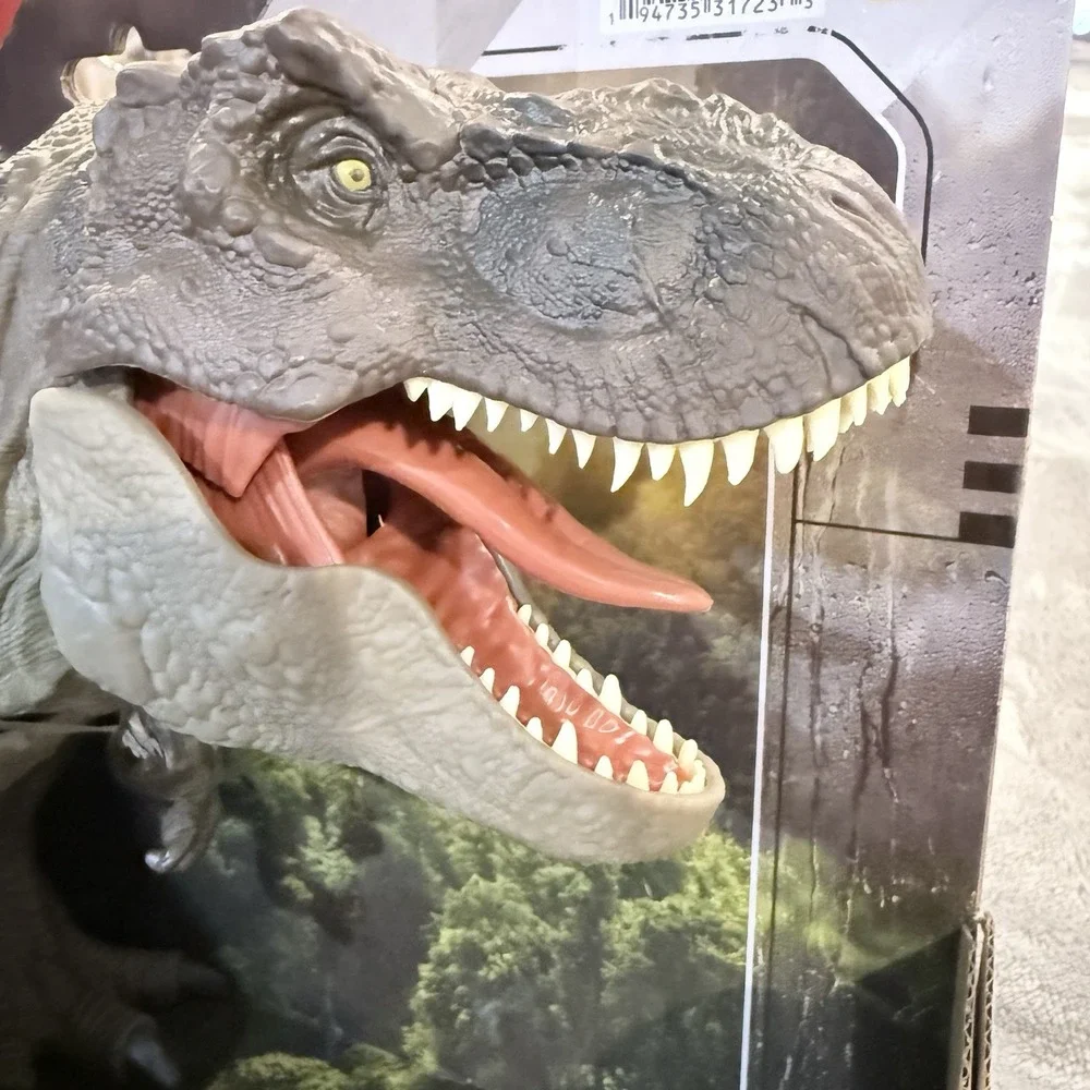 Jurassic World Rebirth Tyrannosaurus Rex Action Figure, Dinosaur Toy T-Rex Chomp